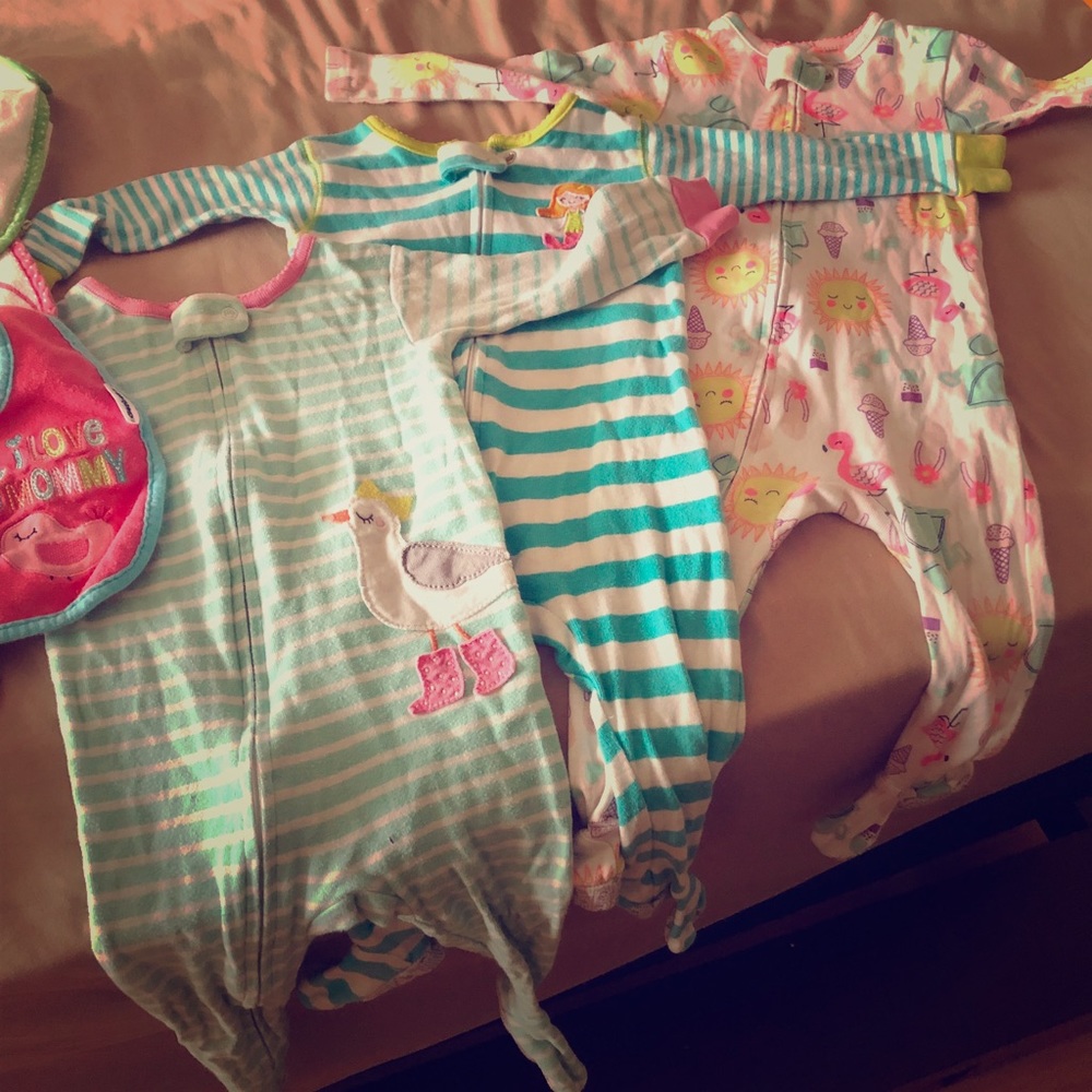 Lot of Bibs, sleepers, bloomers!